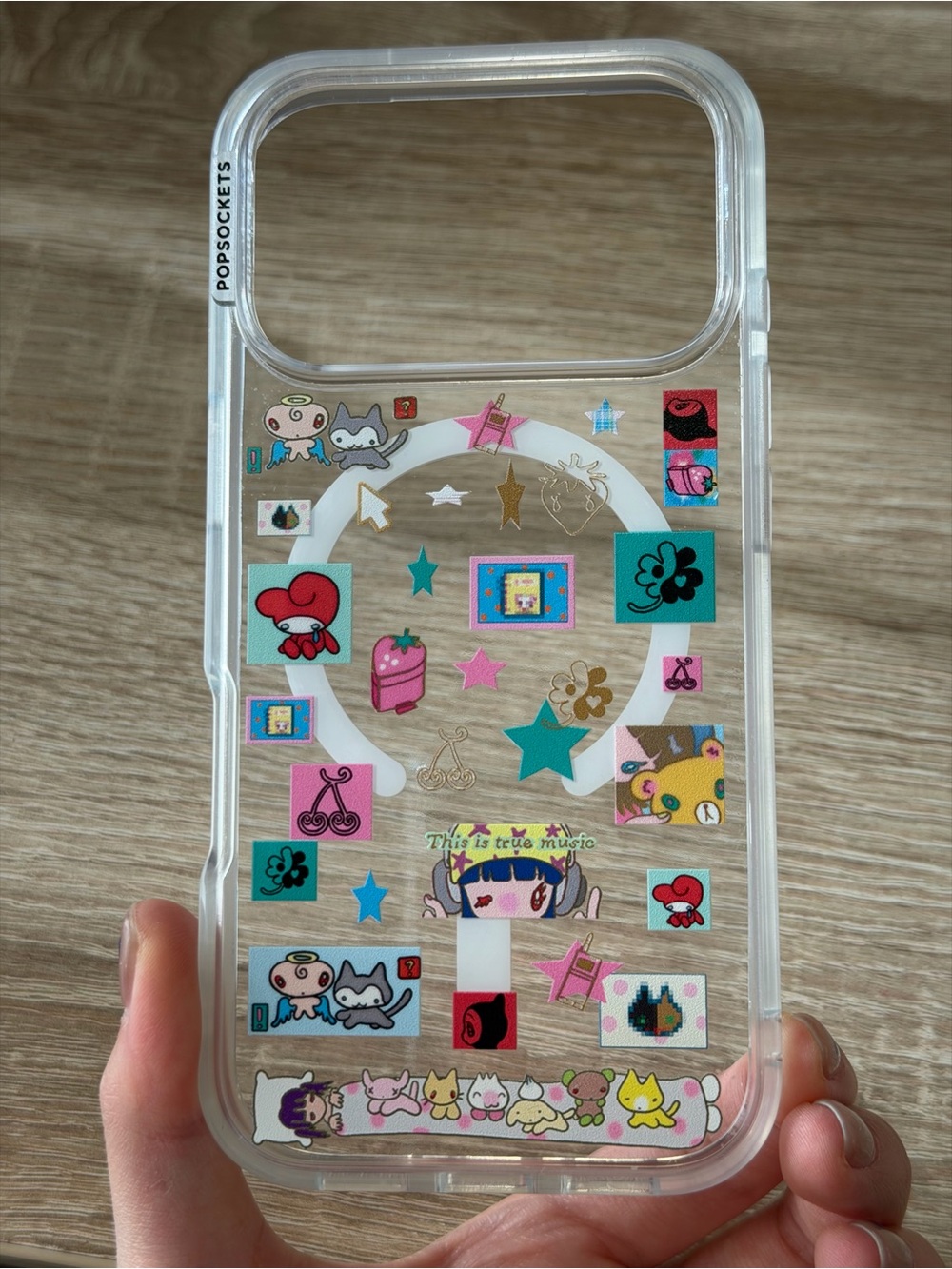 PopSockets Electronic Diary iPhone 17 Pro Case Clear Y2K
